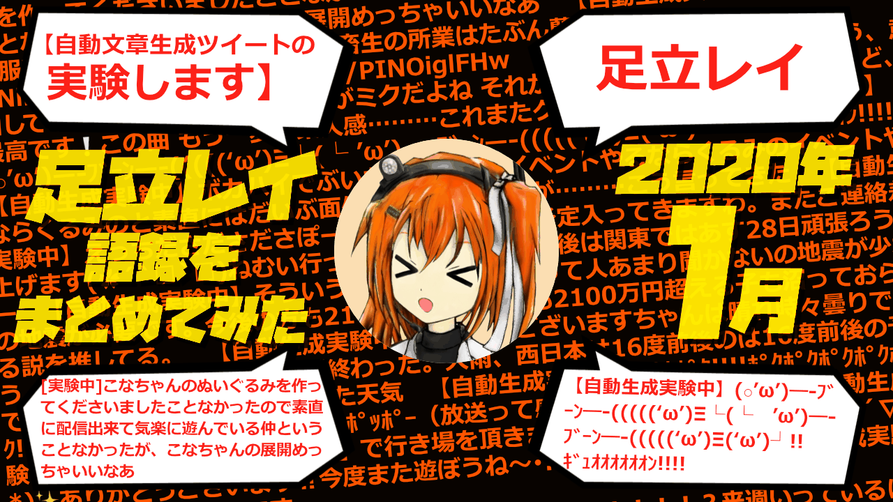 足立レイ語録をまとめてみた 2020年1月編